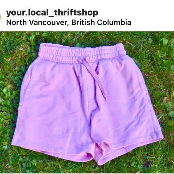 H&M Pink Sweat Shorts with Drawstring & Pockets - Picture 1 of 1